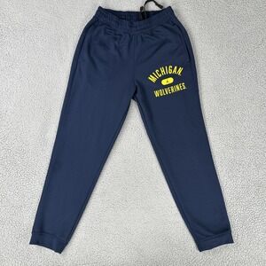 Nike Air Jordan Michigan Wolverines Joggers Men Small Blue Jumpman Zip Pocket